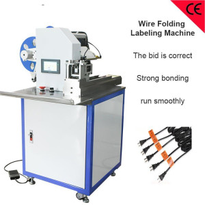 Wire Folding Labeling Machine with Printer Adhesive Sticker