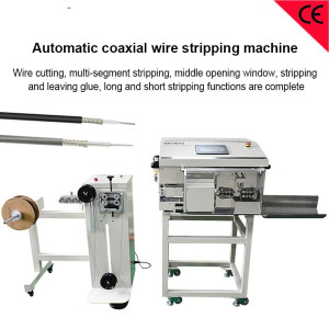 Automatic Flexible Thin Coaxial Cable Rotating V-shapped Strip Machine