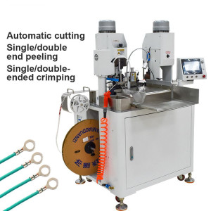 Automatic Double-terminal Wire Crimping Machine Horizontal Straight Die