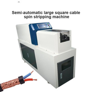 Semi-automatic Large Square Coaxial New Energy Cable Spin Stripping Machine