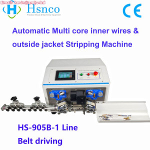 Automatic Multi Core Inner Wire Jacket Belt Driving Cutting Stripping Machine BX905B-1