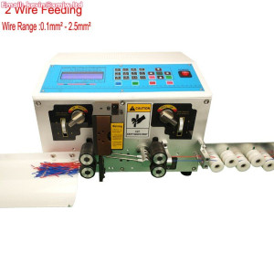 English Version 2 Wire Feeding Cable Wire Stripping Peeling Machine