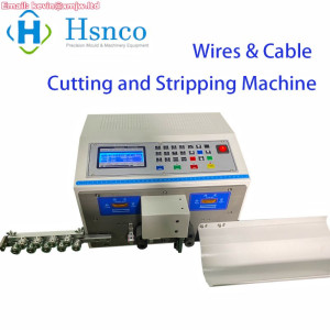 Automatic 2 Lines 4 Wheels Drive Wire Cable Cutting Stripping Machine HS-BY01-2
