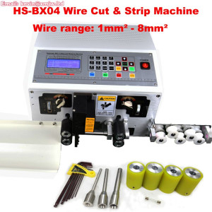 4 Wheels Driving Automatic Computer Wire Cutting Stripping Peel Machine BX04