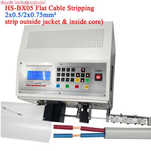 Full Automatic Flat Multi Core Sheathed Cable Wire Stripping Machine HS-BX05