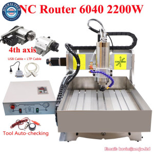 4axis Water Cooling Metal Steel 3D Milling Engraving Machine 6040