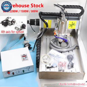 4Axis Water Tank Wood Metal Engraver Milling Cutting Machine 6040