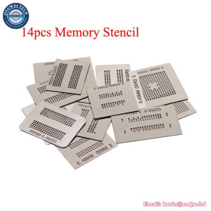12/14Pcs Universal BGA Memory Reballing Stencils