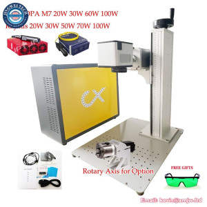 Galvo EZCAD2 JPT MOPA M7 Fiber Laser Metal Cutting Engraving Marking Machine