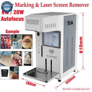 Automatic Metal Aluminium Laser Marking Machine Back Glass Remover TBK 958A