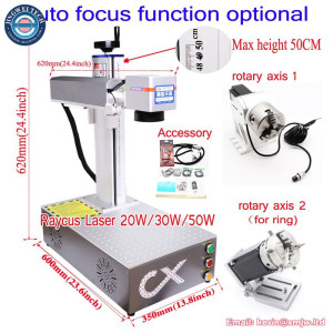 Galvo Scanner Align Auto Focus Metal Engraver Nameplate Fiber Laser
