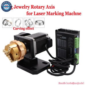 Rotary Axis Chuck Ring Bracelet Jewelry Engraving Fiber Laser Marking Machine